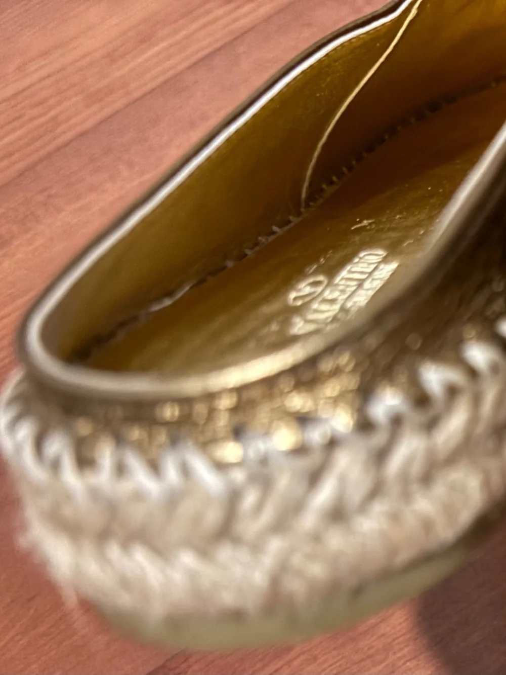 Valentino Garavani VLogo metallic leather espadrilles